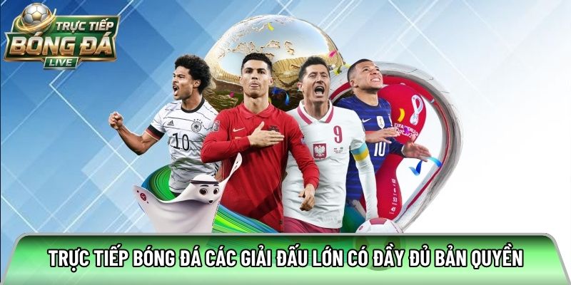 Trực tiếp bóng đá các giải đấu lớn có đầy đủ bản quyền